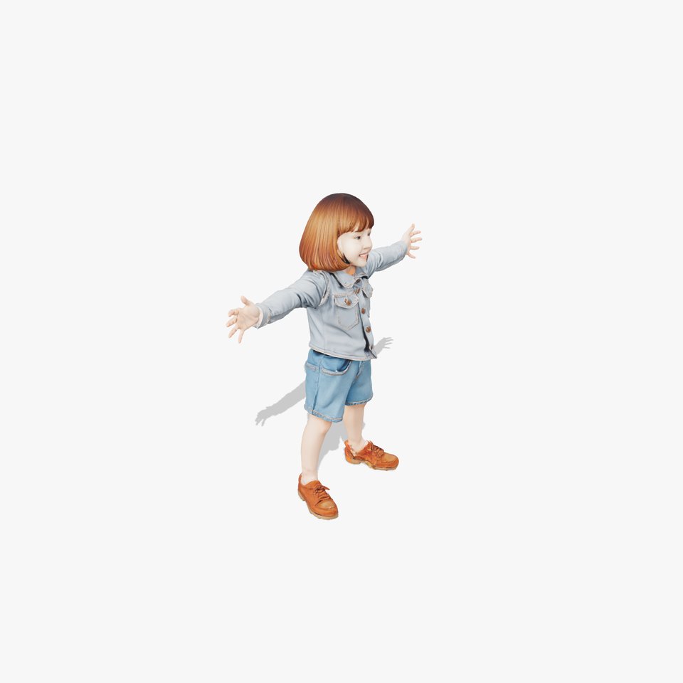 Charming Kids Denim Outfit model pack